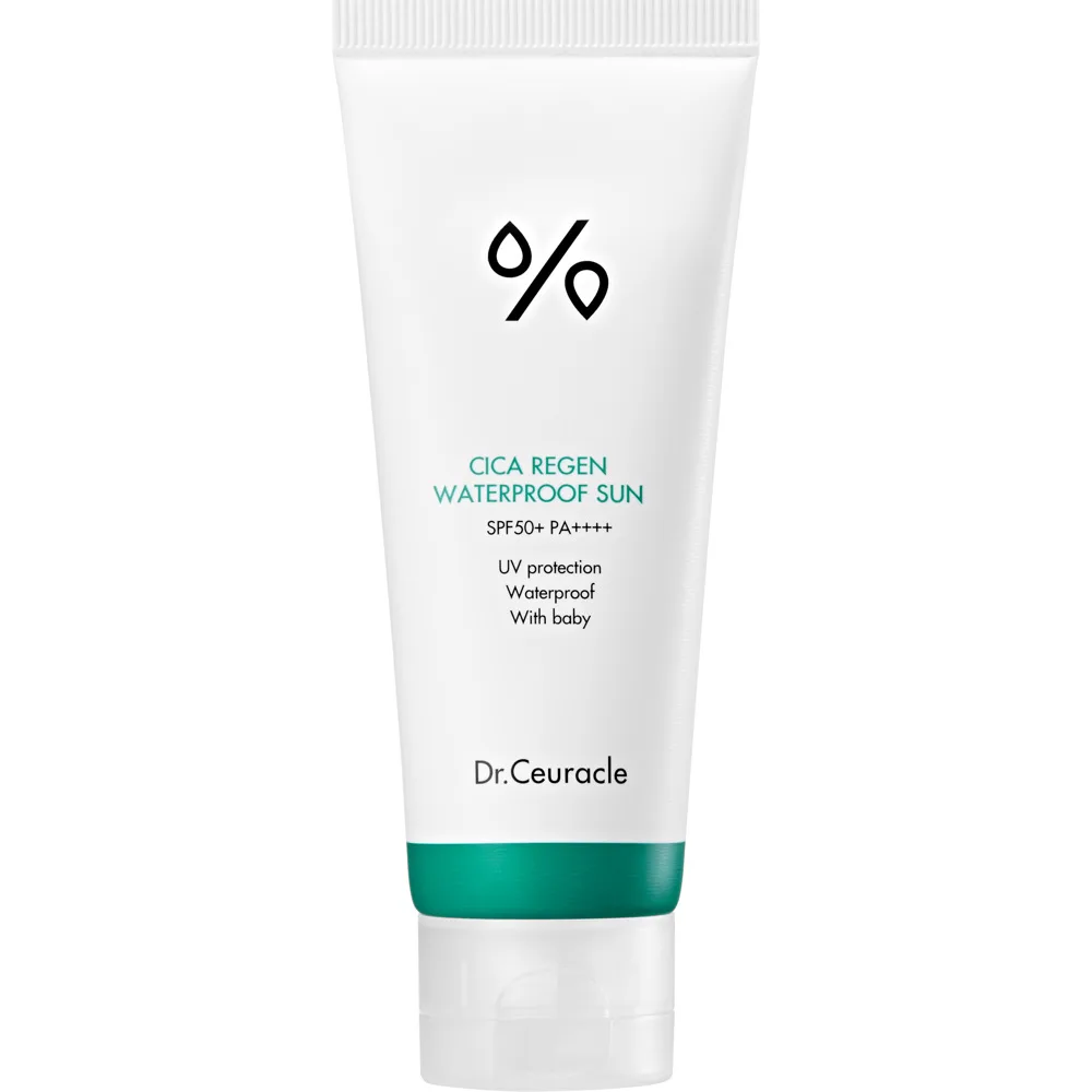 Dr.Ceuracle Cica Regen Waterproof Sun Vattentätt solskydd för ansiktet SPF 50+ 100 ml