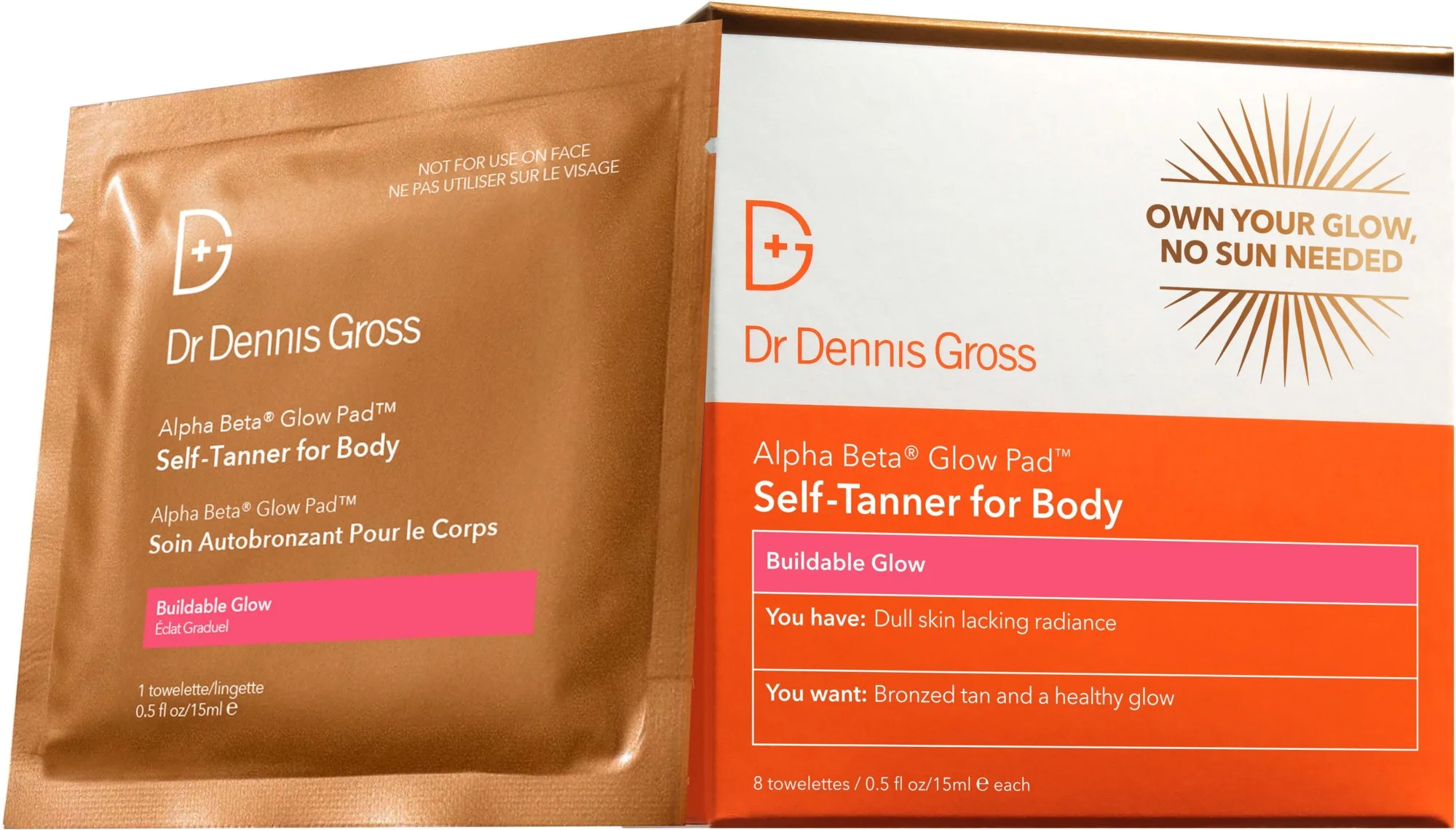 Dr Dennis Gross Alpha Beta Glow Pad Self Tanner for Body