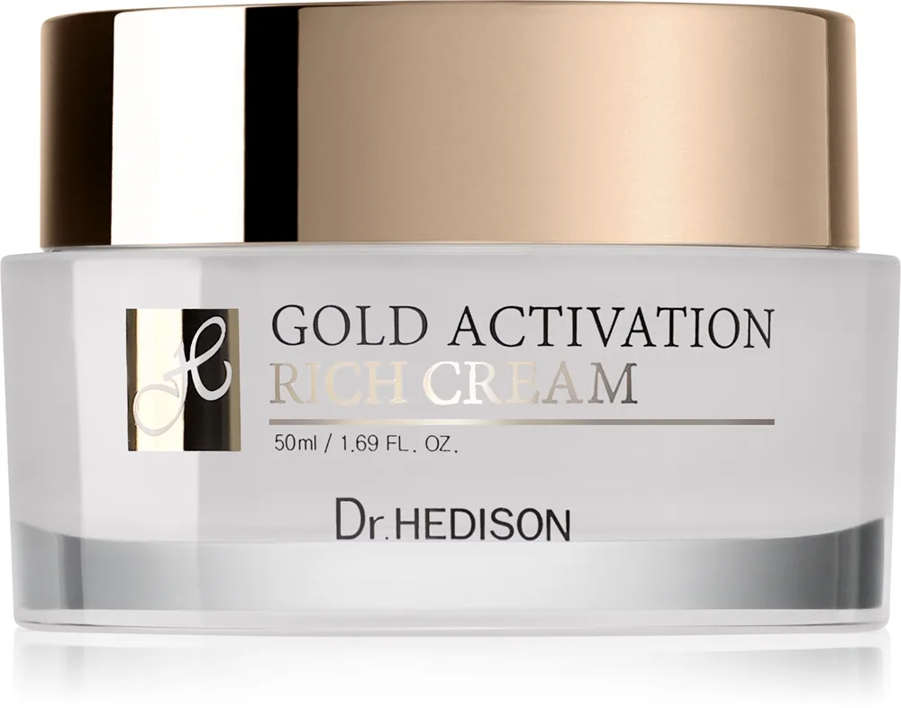 Dr. hedison Gold Activation Rich Cream Anti-Alderens gull med 24K for ansiktet 50 ml
