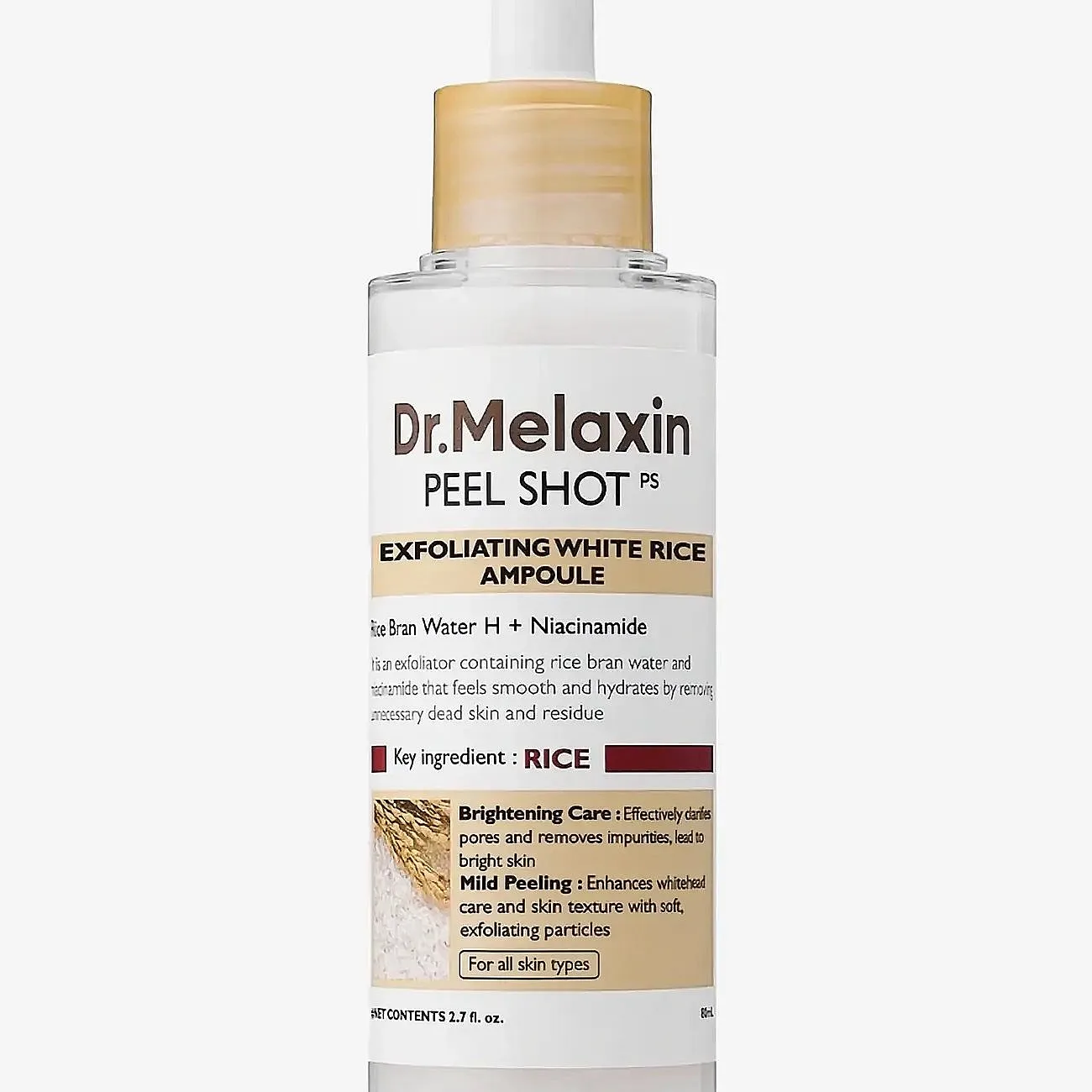 Dr. Melaxin Dr. Melaxin - Peel Shot Exfoliating White Rice Ampoule - Nude - 80 ML