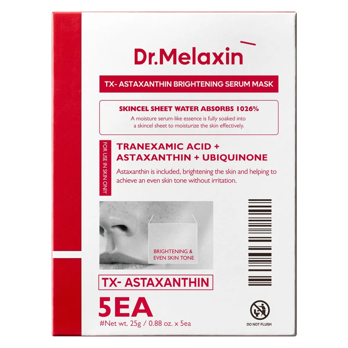 Dr.Melaxin TX Astaxanthin Brightening Serum Mask 5x25g