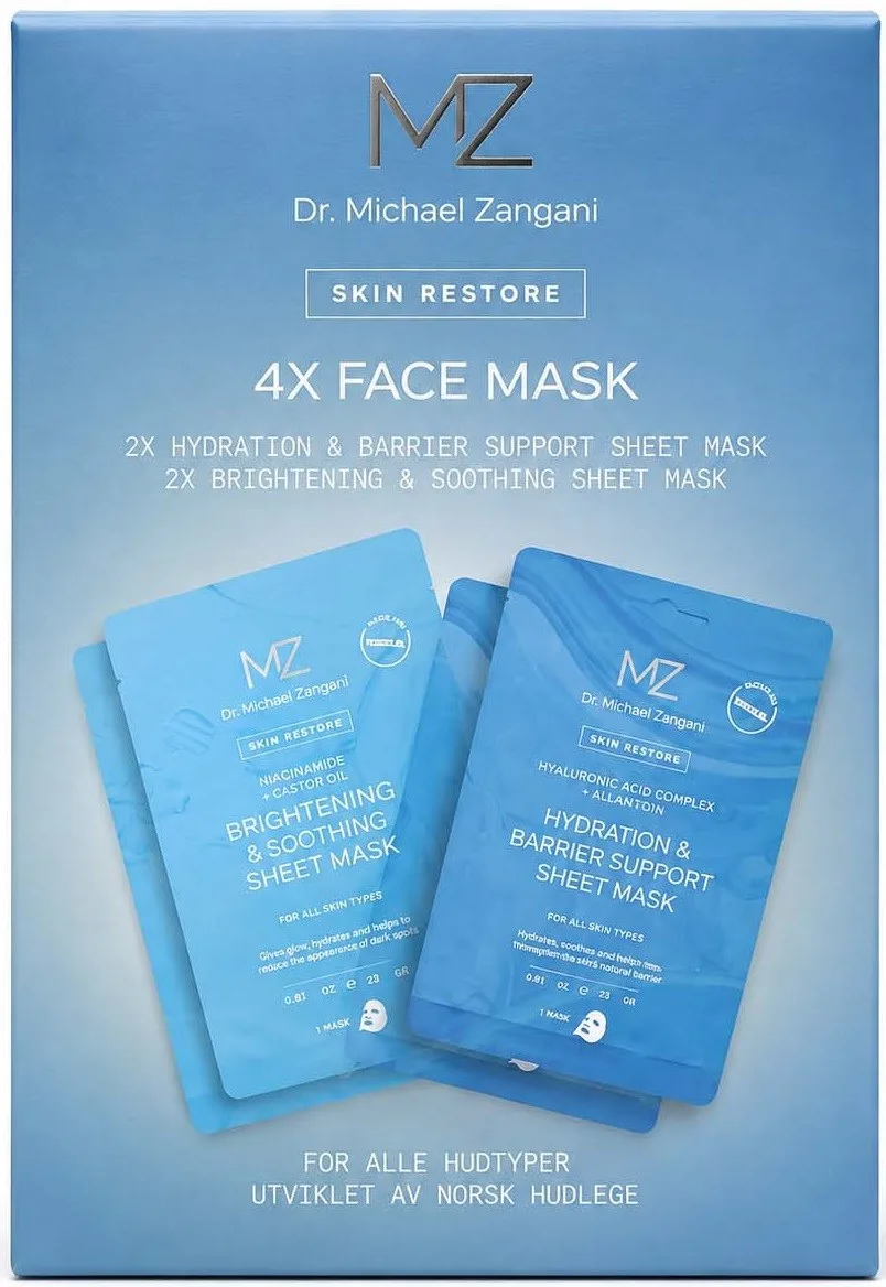 Dr. Michael Zangani 4PK Sheet Mask Hydration & Barrier Support Gift Set