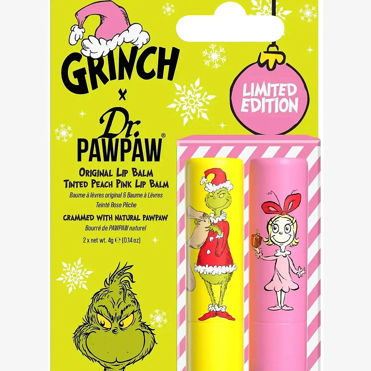 Dr.PawPaw Dr.pawpaw The Grinch Peach Pink & Original Duo - Nude - 8 G