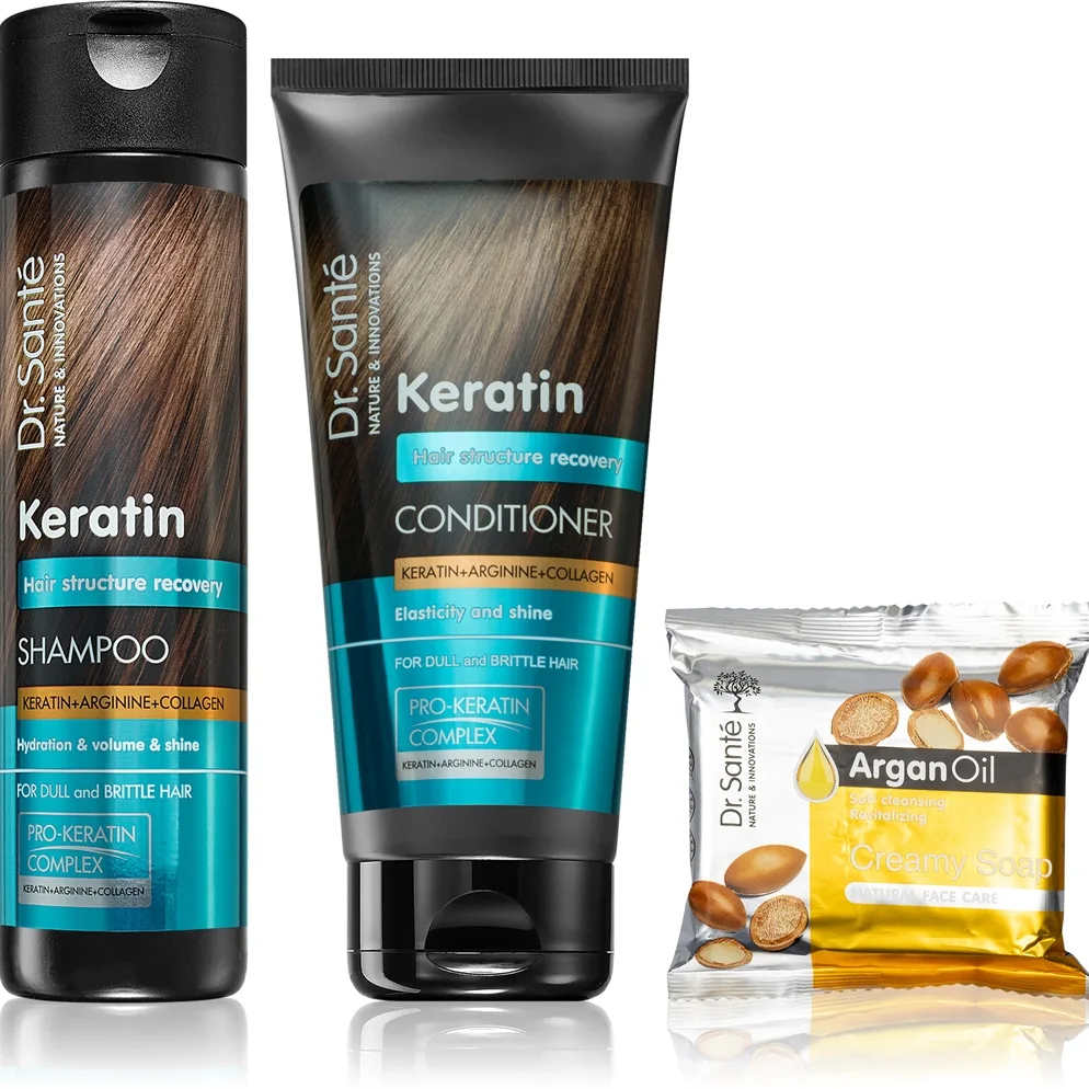 Dr. Santé Keratin edullinen pakkaus katkeileville ja rasittuneille hiuksille