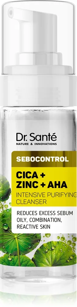 Dr. Santé Sebocontrol Cica + Zinc + AHA Rengöringsemulsion för fet hud 150 ml