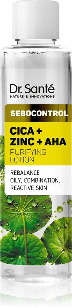 Dr. Santé Sebocontrol Cica + Zinc + AHA Rengöringsmjölk för fet hud 200 ml