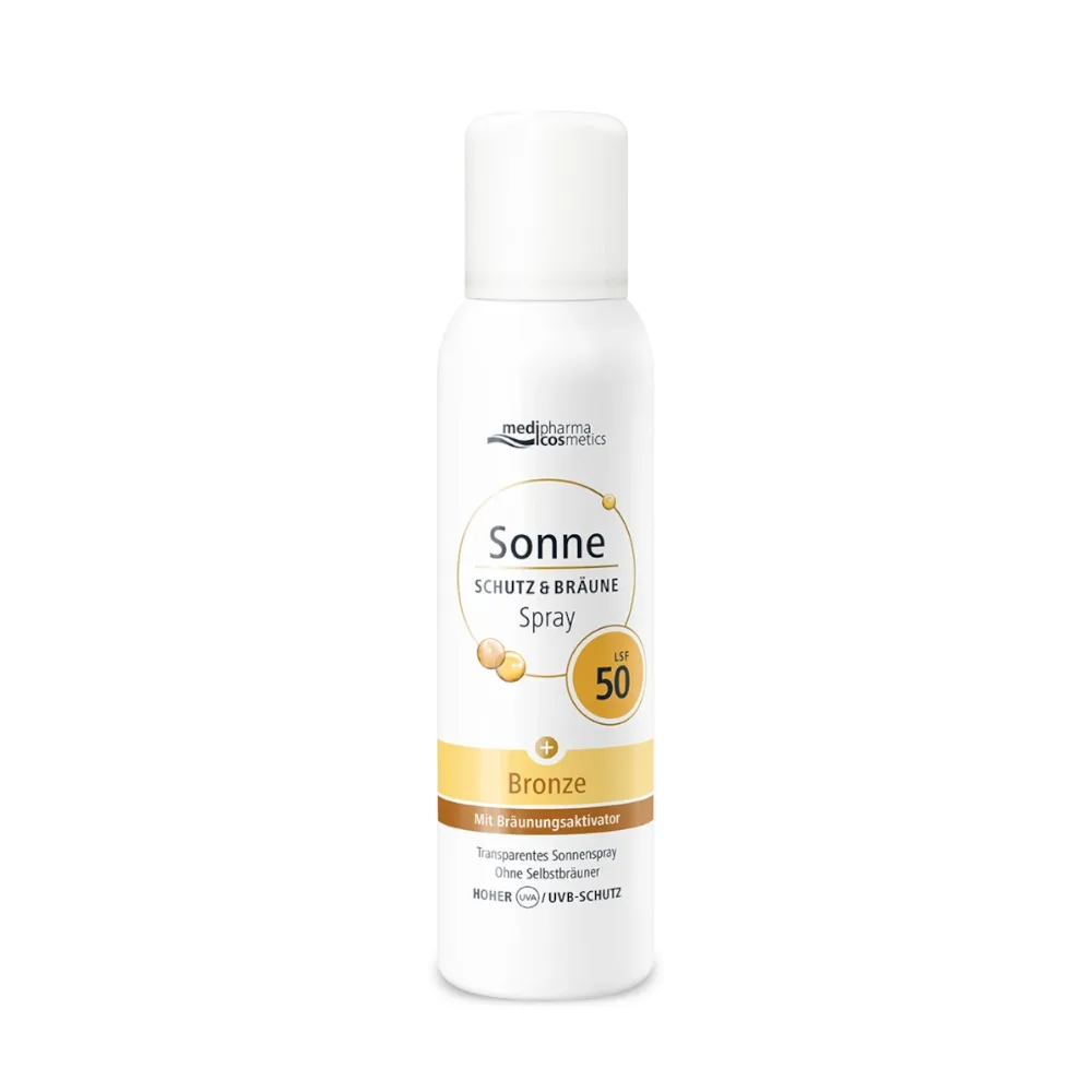 medipharma cosmetics Sonne SCHUTZ &amp; BRÄUNE Bronze LSF 50 Aerosol-Spray 150 ml Spray