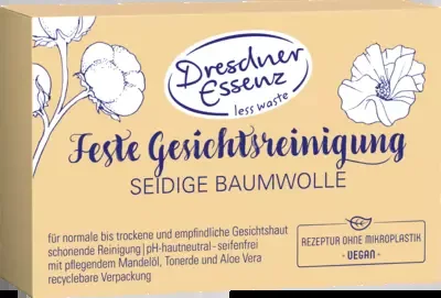 Dresdner Essenz Feste Gesichtsreinigung SEIDE BAUMWOLLE 65 g Seife