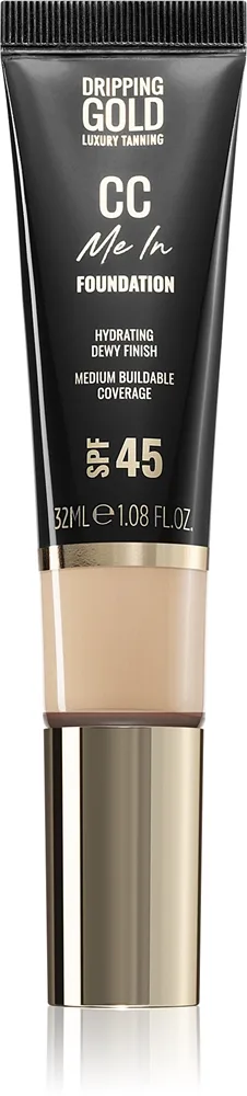 Dripping Gold CC Me In kevyt meikkivoide SPF 45 sävy Porcelain 01 32 ml