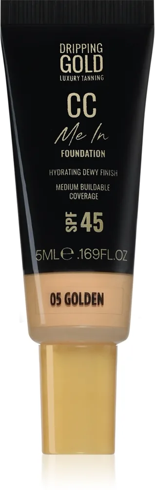 Dripping Gold CC Me In Mini Trial Let foundation SPF 45 Skygge Golden 05 5 ml