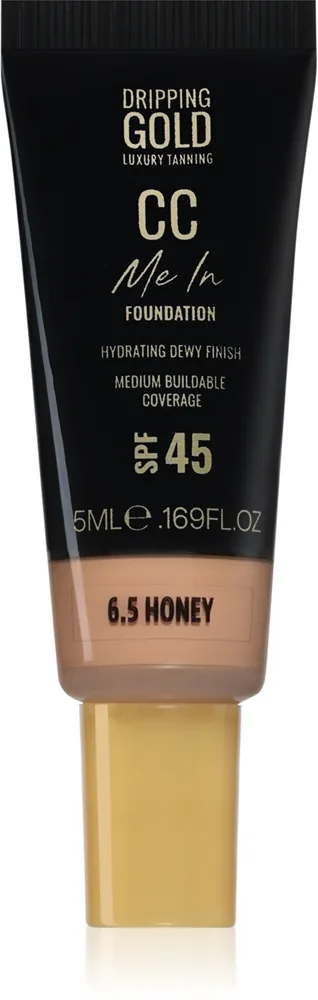 Dripping Gold CC Me In Mini Trial Let foundation SPF 45 Skygge Honey 6.5 5 ml