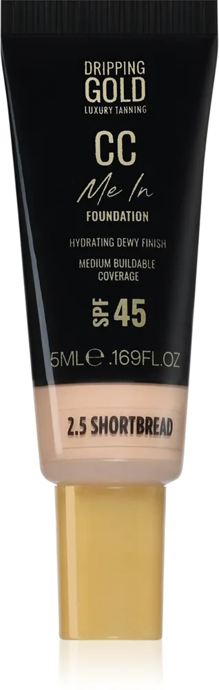 Dripping Gold CC Me In Mini Trial Let foundation SPF 45 Skygge Shortbread 2.5 5 ml