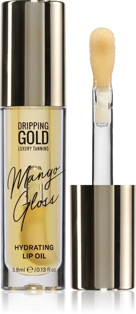 Dripping Gold Hydrating Cherry Gloss Læbeolie med fugtgivende virkning Skygge Mango 3,8 ml