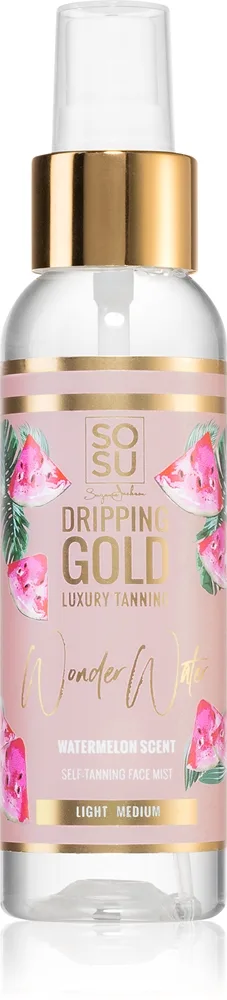Dripping Gold Wonder Water Watermelon Selvbruner spray til ansigt Light - Medium 100 ml