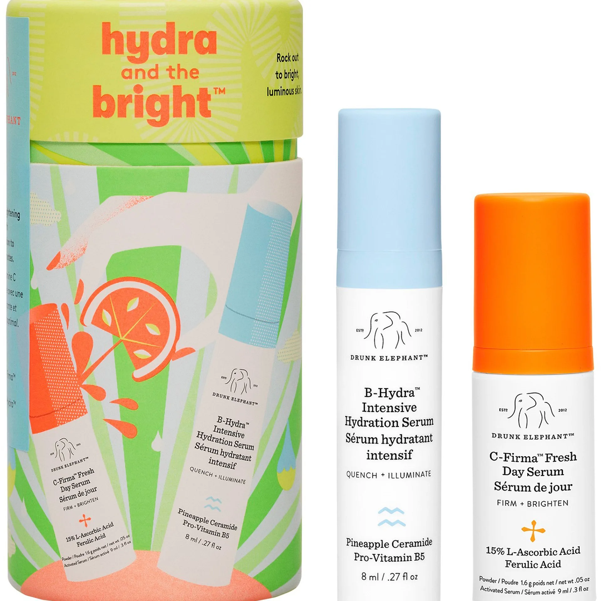 Drunk Elephant Hydra and The Bright Set