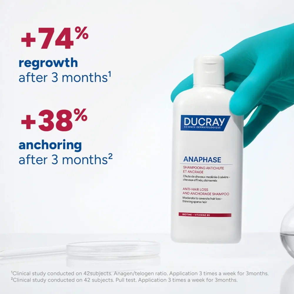 Ducray Anaphase+ Anti-Hair Loss Anti-Thinning Shampoo Förstärkande och vitaliserande schampo för att behandla håravfall 400 ml