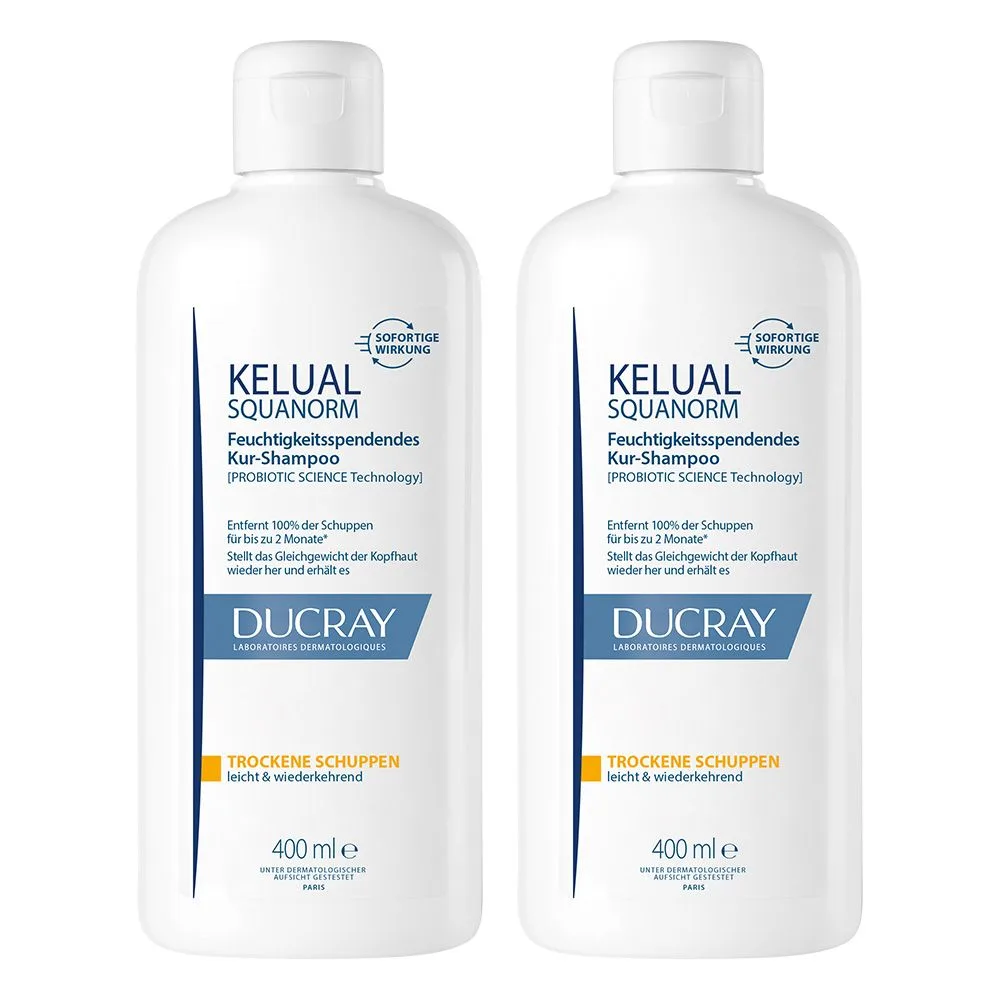 DUCRAY KELUAL SQUANORM Shampoo trockene Schuppen Doppelpack  2X400 ml Shampoo