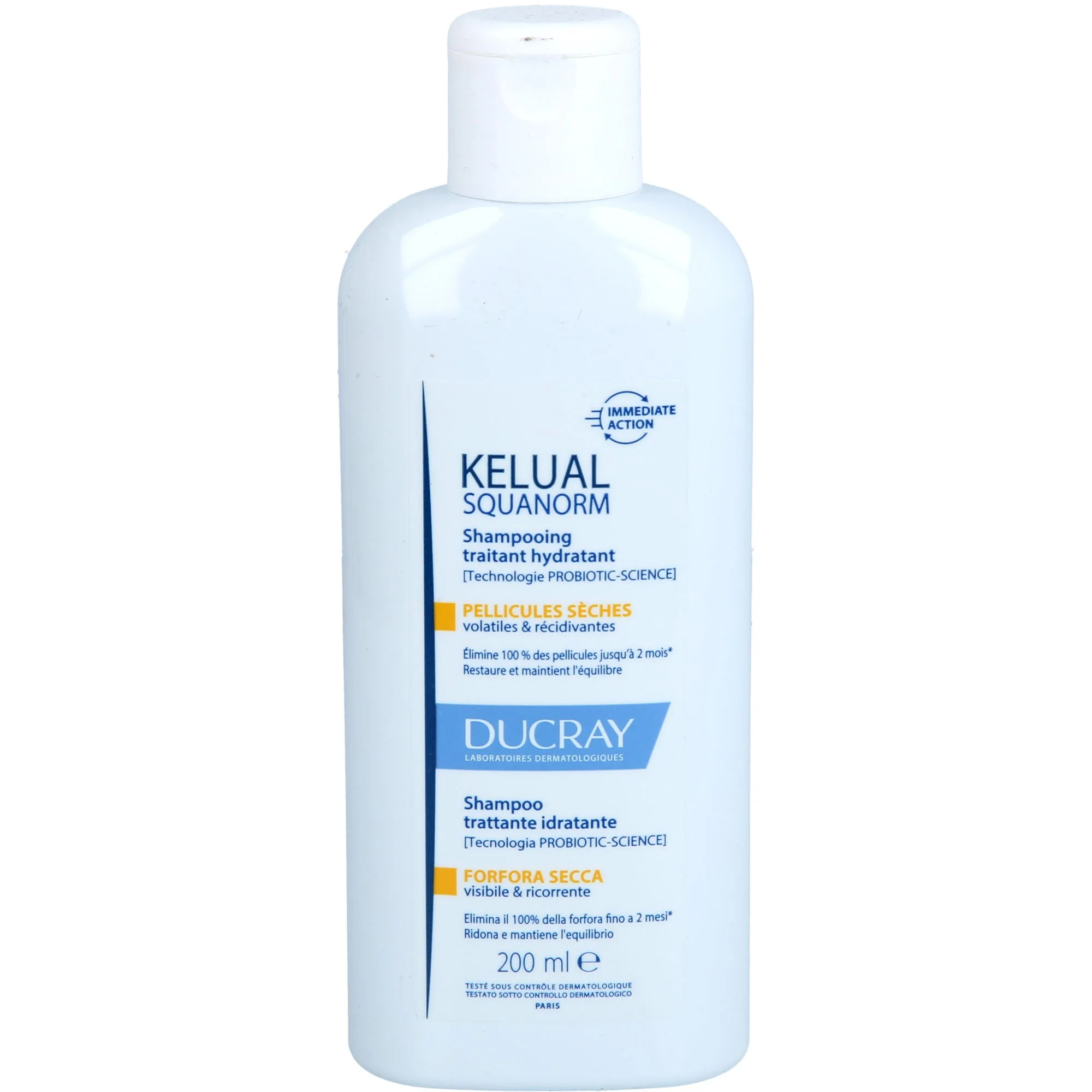 Ducray Kelual Squanorm trockene Schuppen 200 ml Shampoo + gratis Ducray Elution ausgl. Shampoo 100 ml - Bei trockene Schuppen