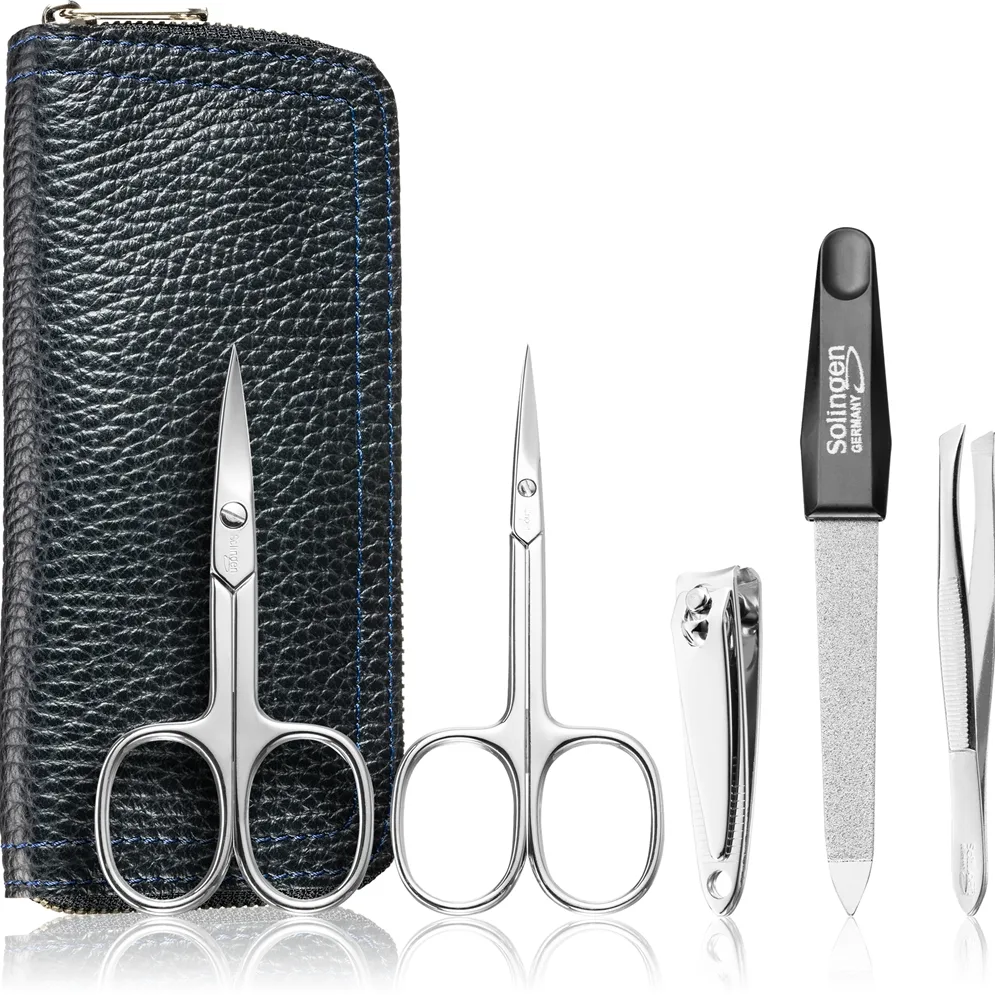 DuKaS Premium Line Solingen 1825 Manicure sæt + Leather Sleeve til mænd