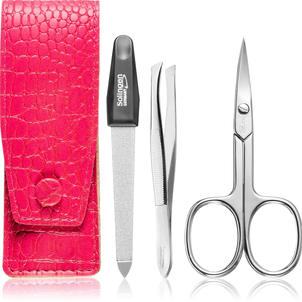 DuKaS Premium Line Solingen 892 Travel Kit Pink Crocodile