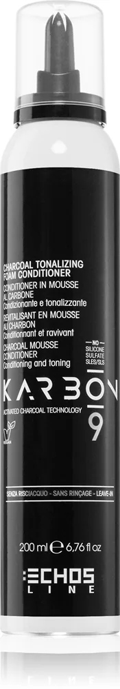 Echosline CHARCOAL Karbon 9 Mousse balsam med aktivt kol 200 ml