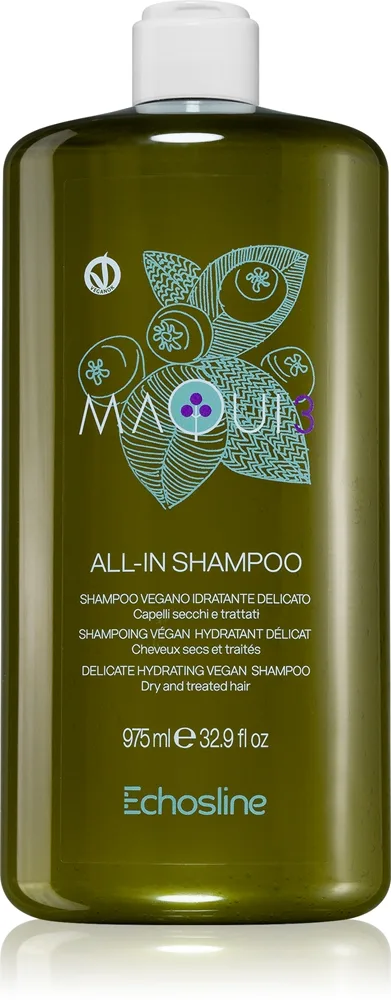 Echosline Maqui All-In Mild rengöringsschampo med återfuktande effekt 975 ml
