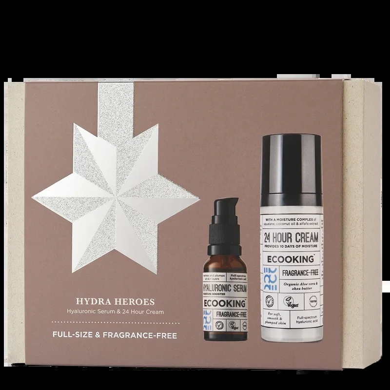 ECOOKING Hydra Heroes - 24H Cream & Hyaluronic Serum - Fragrance Free - Box 2026 - Nude - ONE SIZE