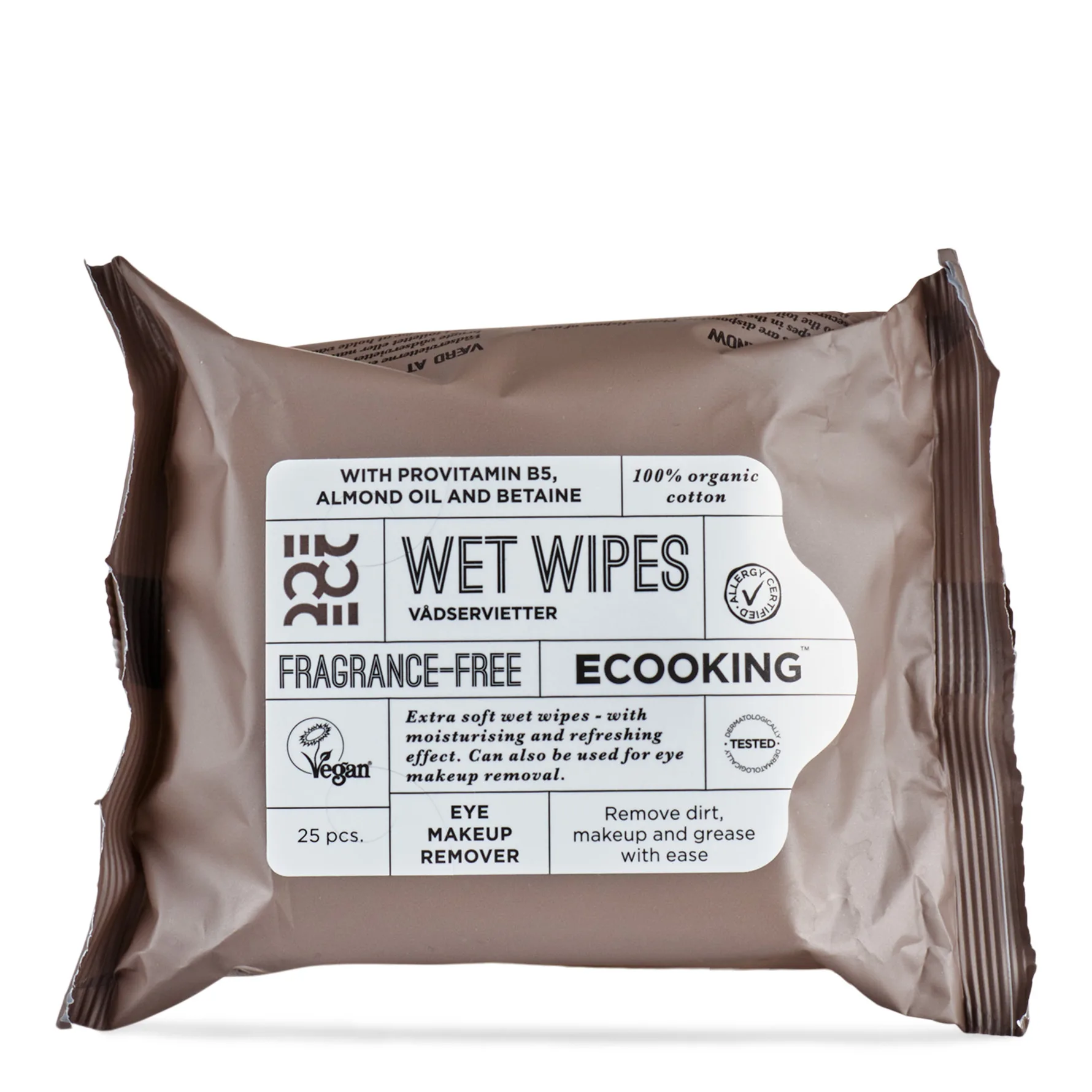 ECOOKING Wet Wipes Fragrance Free - Nude - 25 pcs