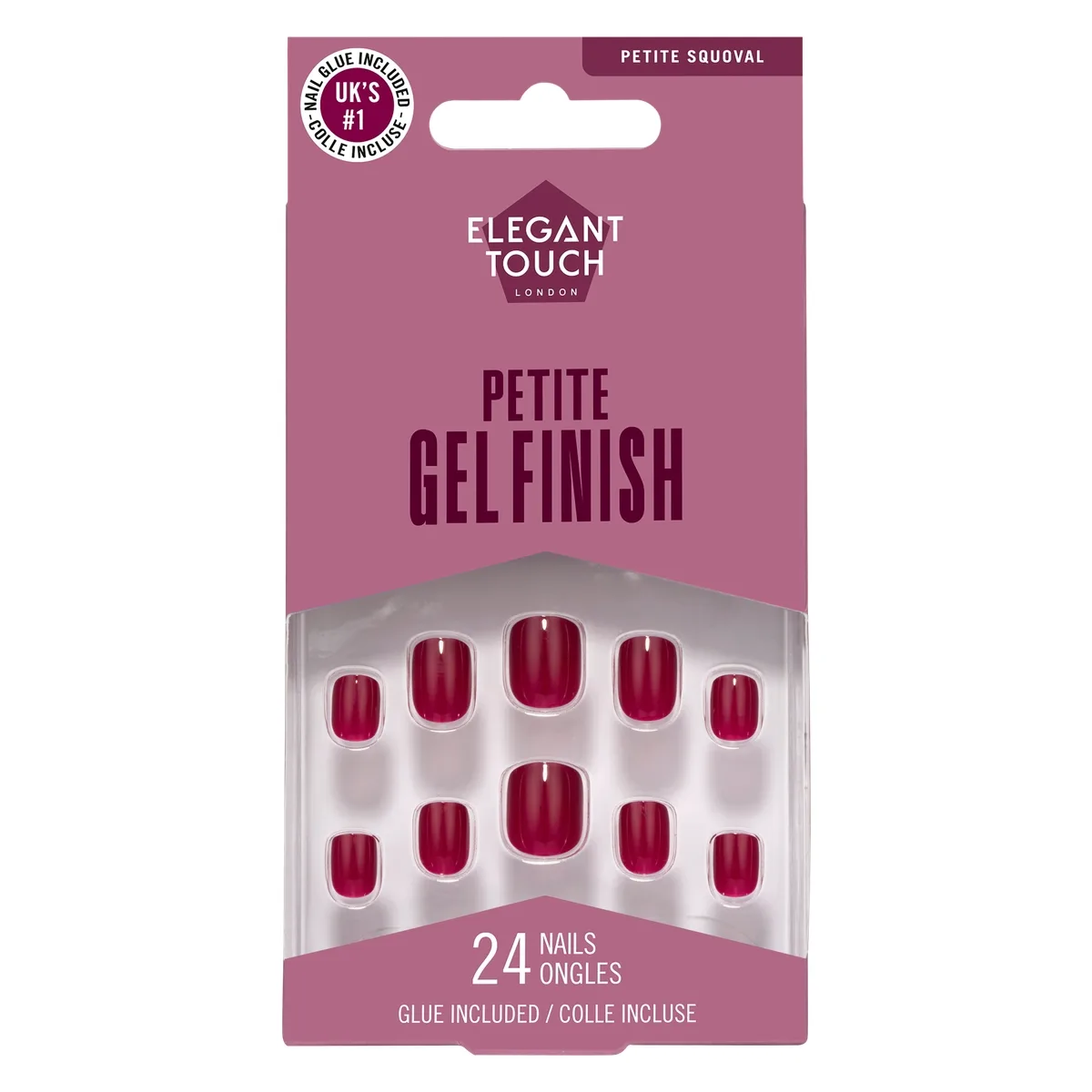 Elegant Touch Petite Nails Cherry Wine 24 kpl