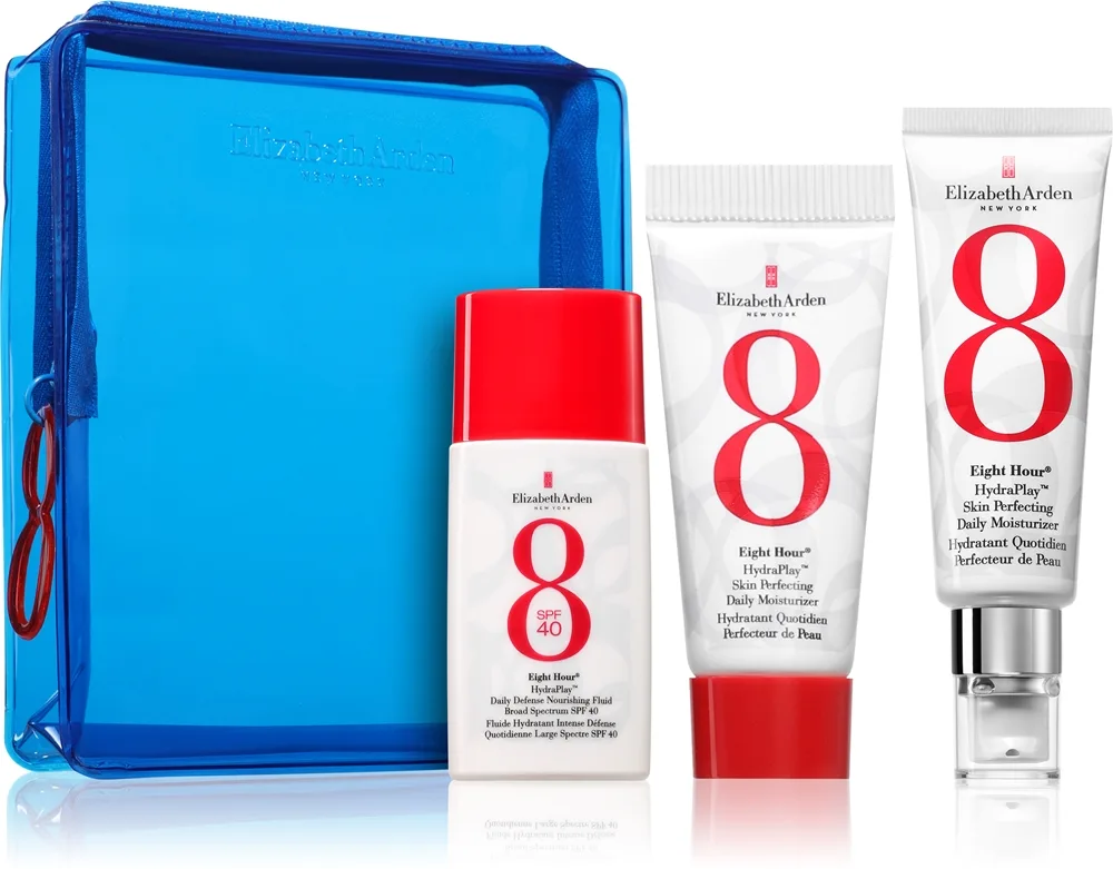 Elizabeth Arden Eight Hour Hydraplay™ PROTECT AND SOOTHE lahjasetti intensiiviseen kosteuttamiseen