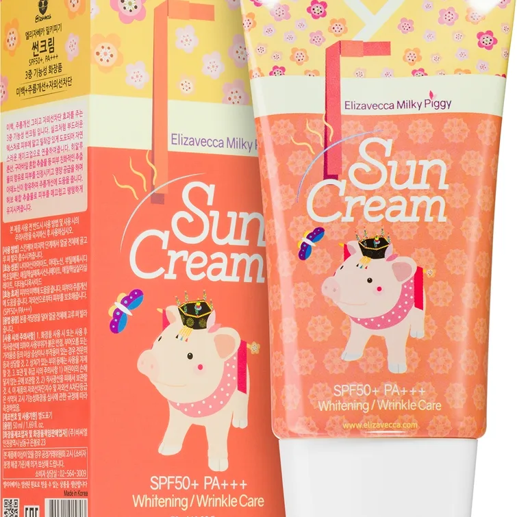 Elizavecca Milky Piggy Sun Cream Uppljusande solskyddskräm SPF 50+ 50 ml