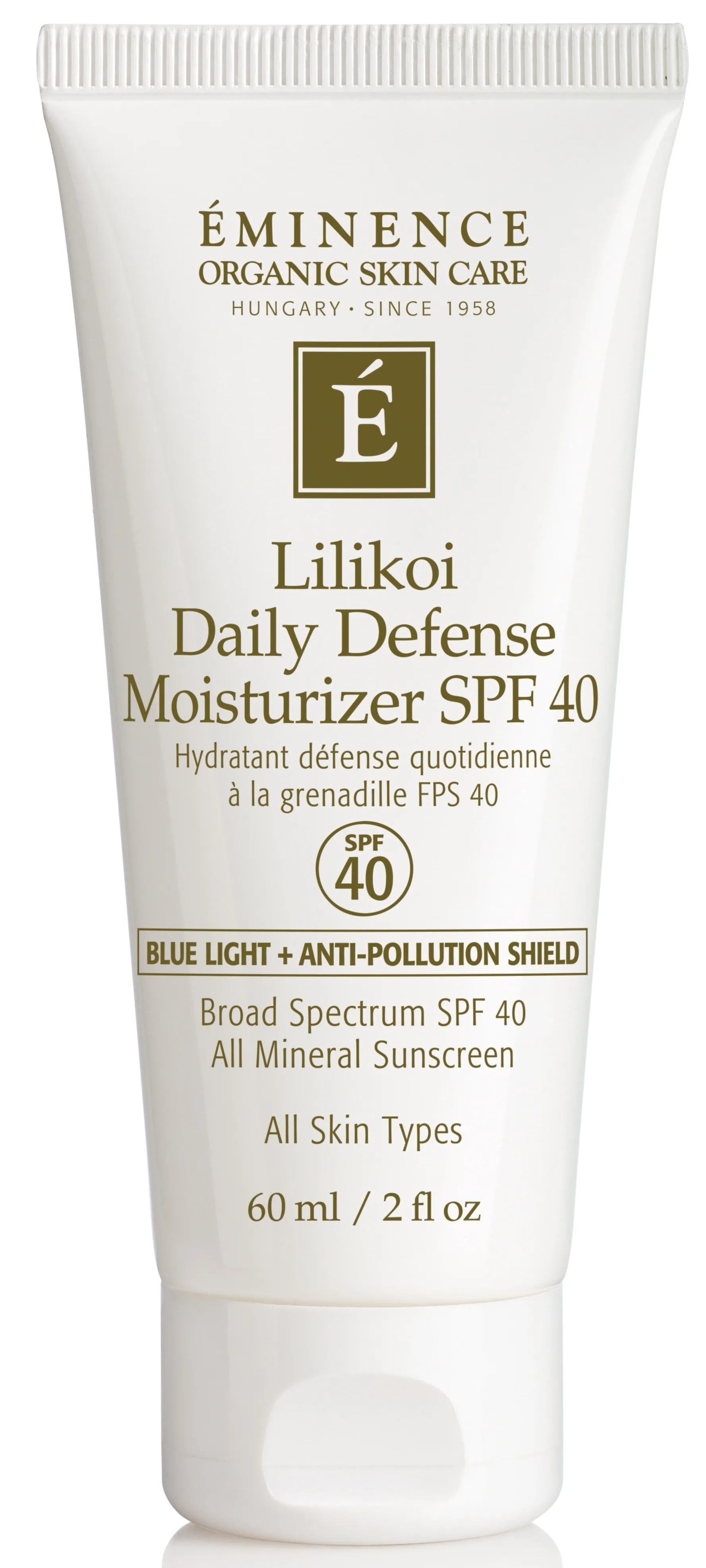 Eminence Organics Lilikoi Daily Defense Moisturizer SPF40 60 ml