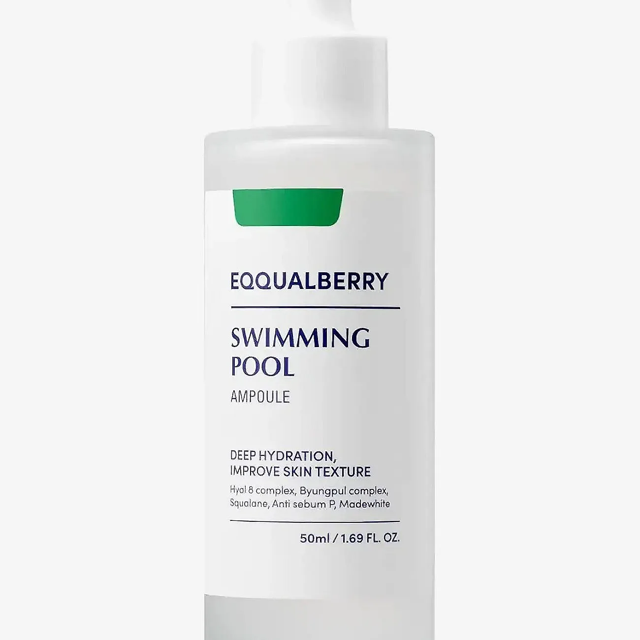 EQQUALBERRY Swimming Pool Ampoule Intensivt återfuktande serum med lugnande egenskaper 50 ml
