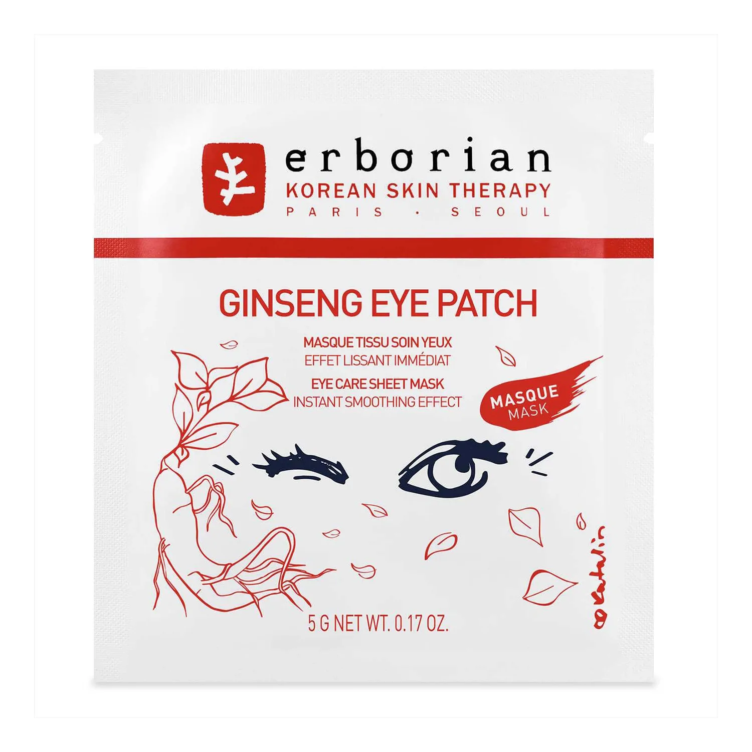 Erborian - Ginseng Eye Patch - Stofmaske Til Øjenpleje - Ginseng Eye Shot Mask - For Women