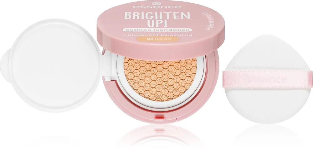 essence BRIGHTEN UP! Cushion Foundation Pude foundation Skygge 03 Beige 12 g