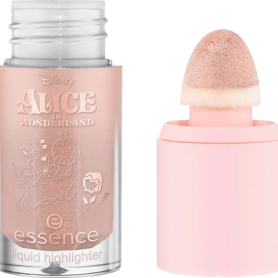 essence Disney Alice in Wonderland nestemäinen korostusväri sävy 02 - Glowin' Down The Rabbit Hole 4 ml