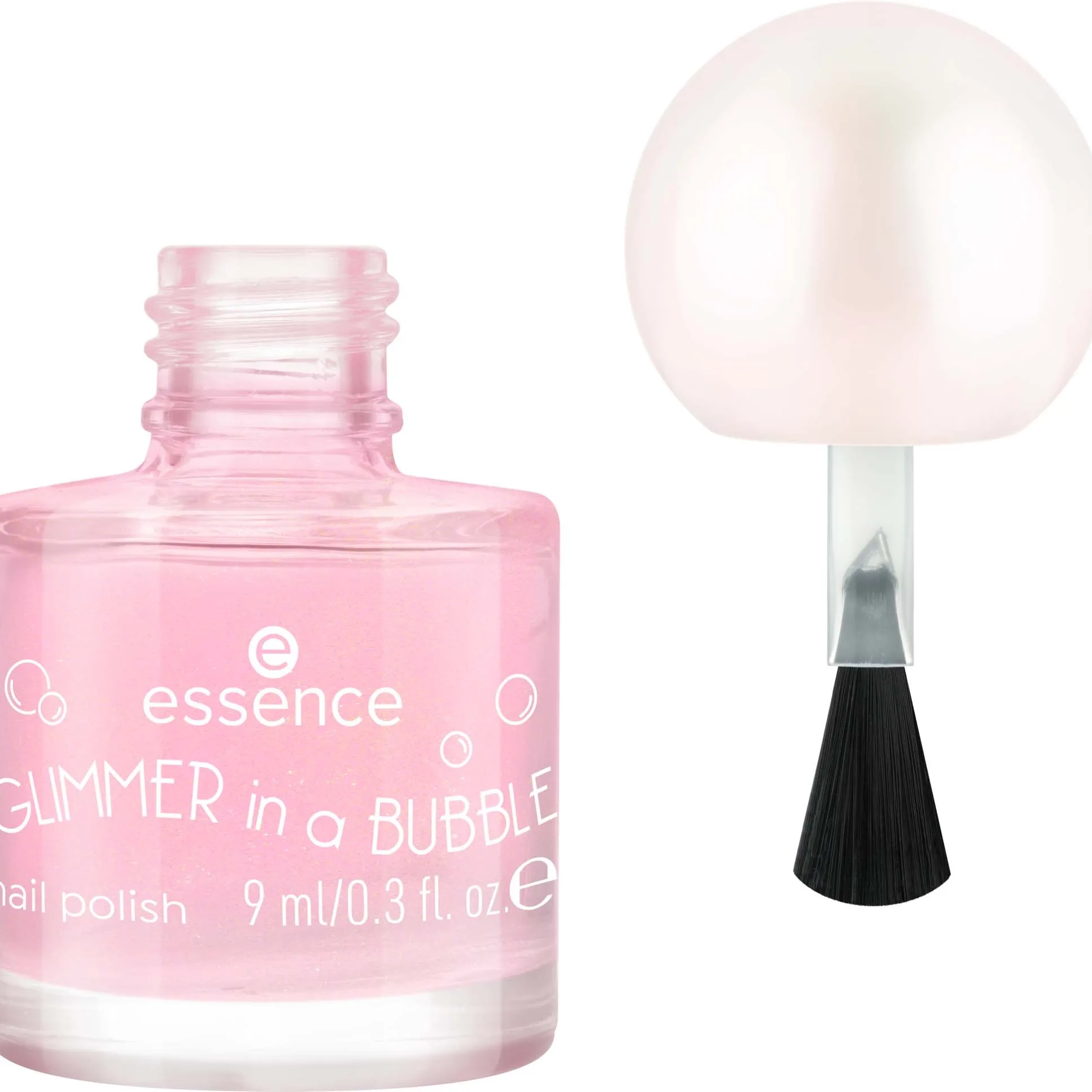 essence Glimmer In A Bubble Nail Polish 01 Glaze In A Haze