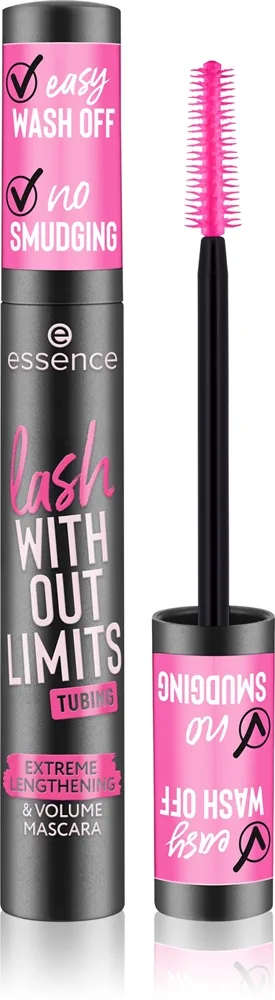 essence lash WITHOUT LIMITS Extreme Lengthening & Volume TUBING Mascara