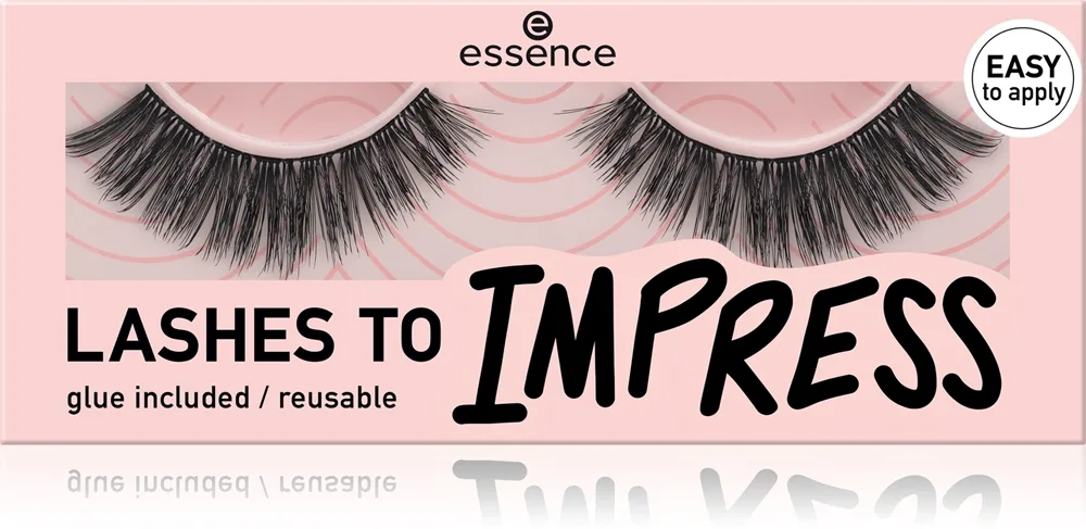 essence LASHES TO IMPRESS tekoripset volyymia ja tuuheutta tuova ripsiväri 09 Big Lash Crush 1 pari