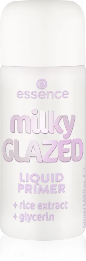 essence milky GLAZED feuchtigkeitsspendender Primer unter dem Make-up mit aufhellender Wirkung 50 ml