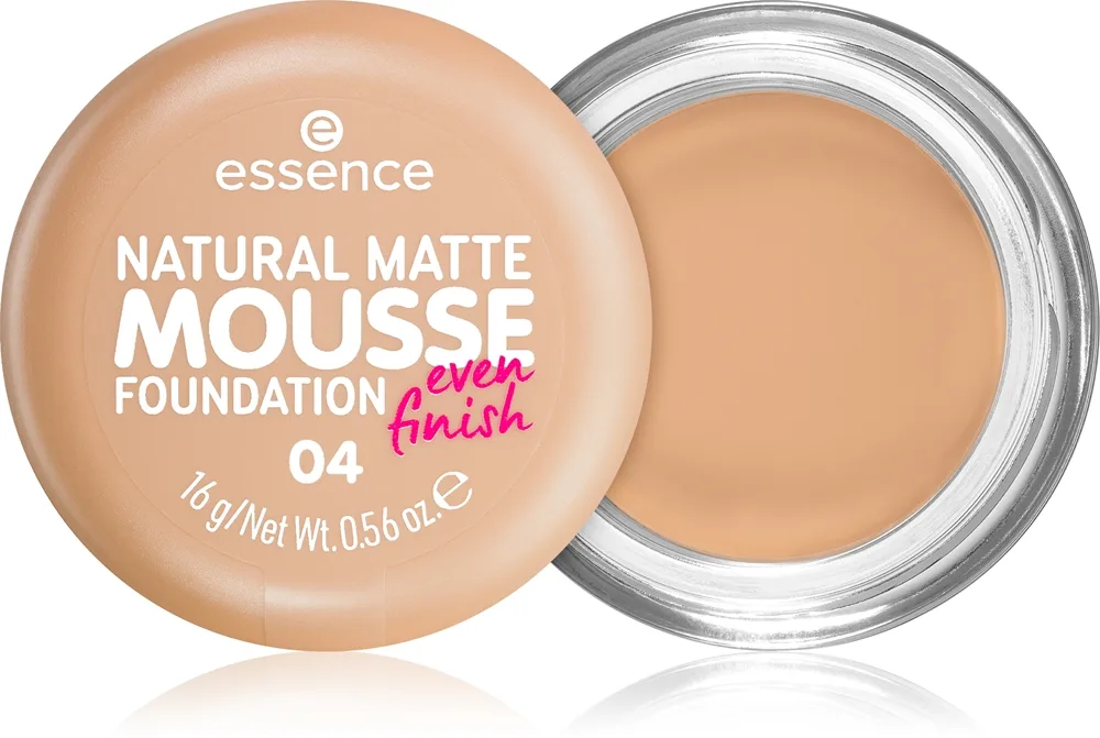 essence NATURAL MATTE MOUSSE Mousse Foundation Skugga 04 16 g