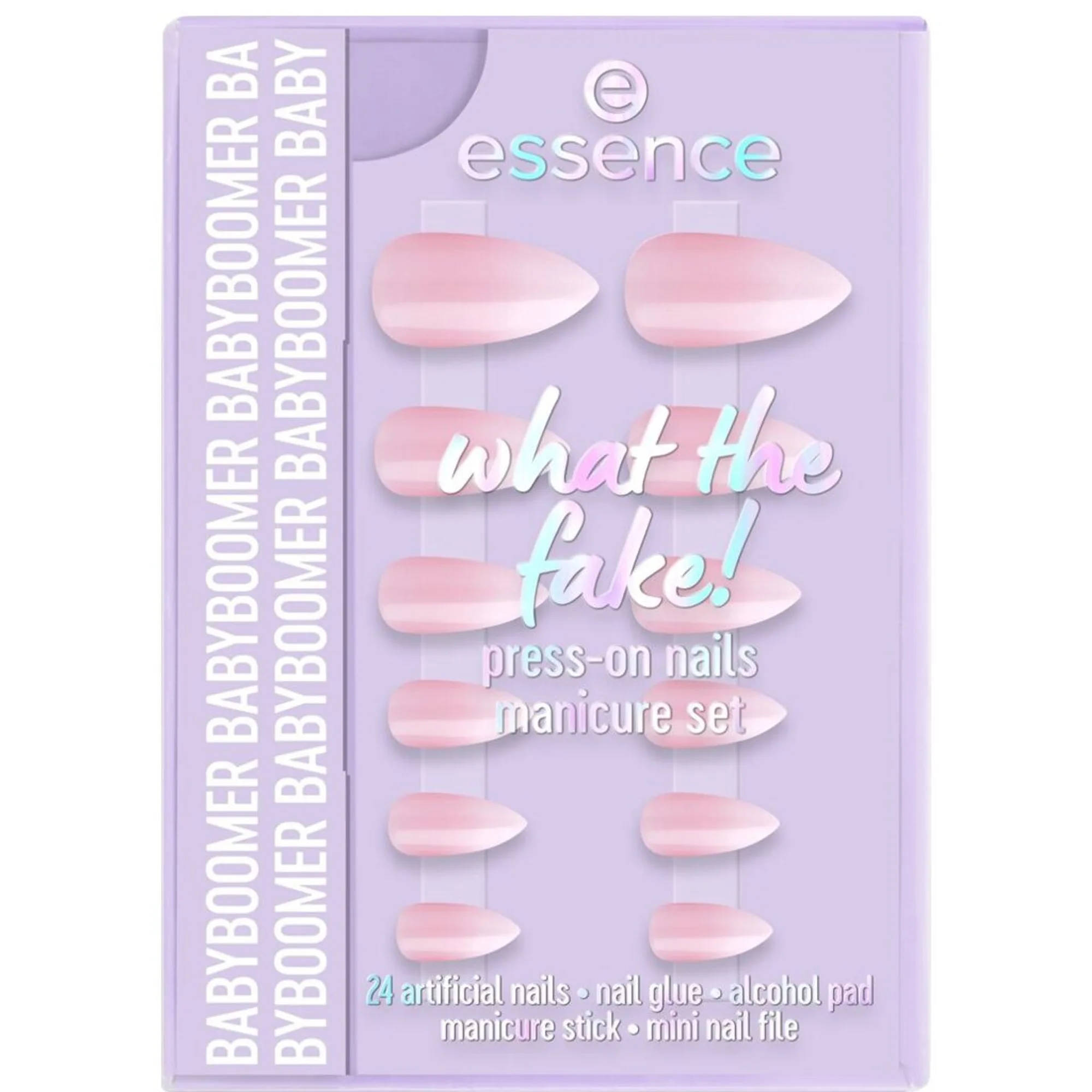 essence what the fake! PRESS-ON NAILS manicure set - babyboomer Nagelvårdsset