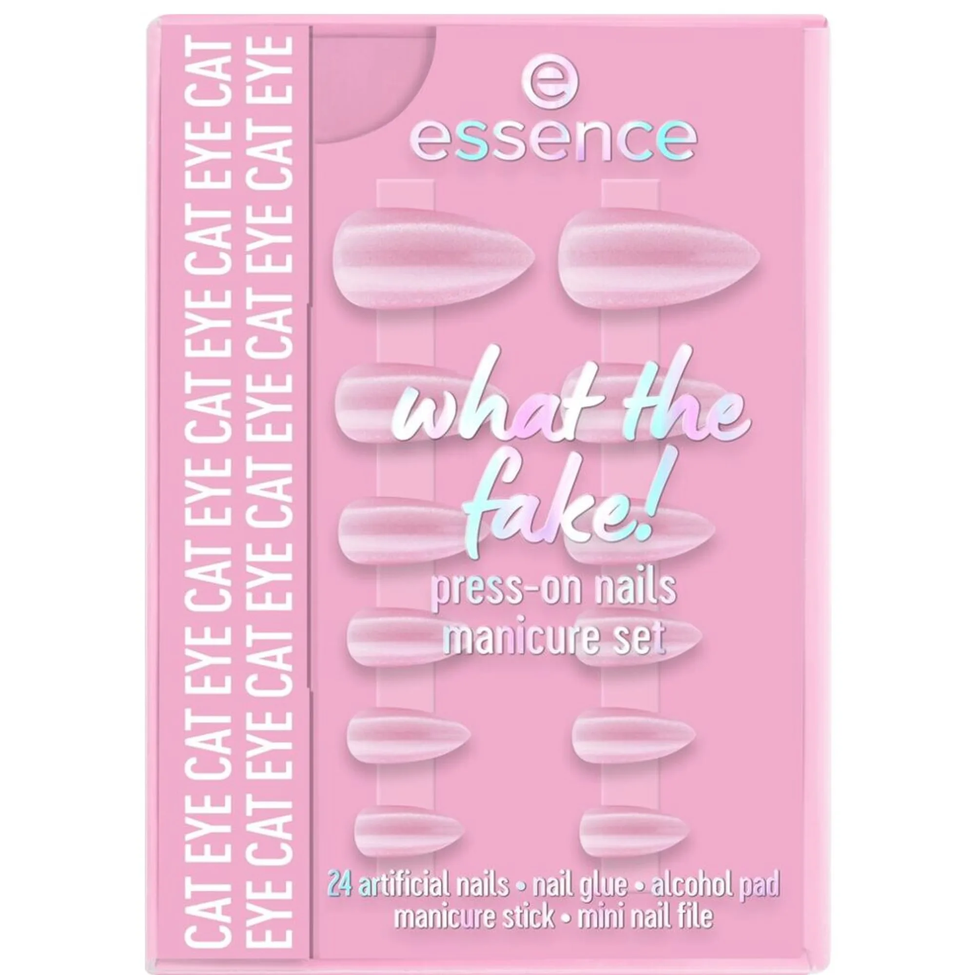 essence what the fake! PRESS-ON NAILS manicure set - cat eye Nagelvårdsset