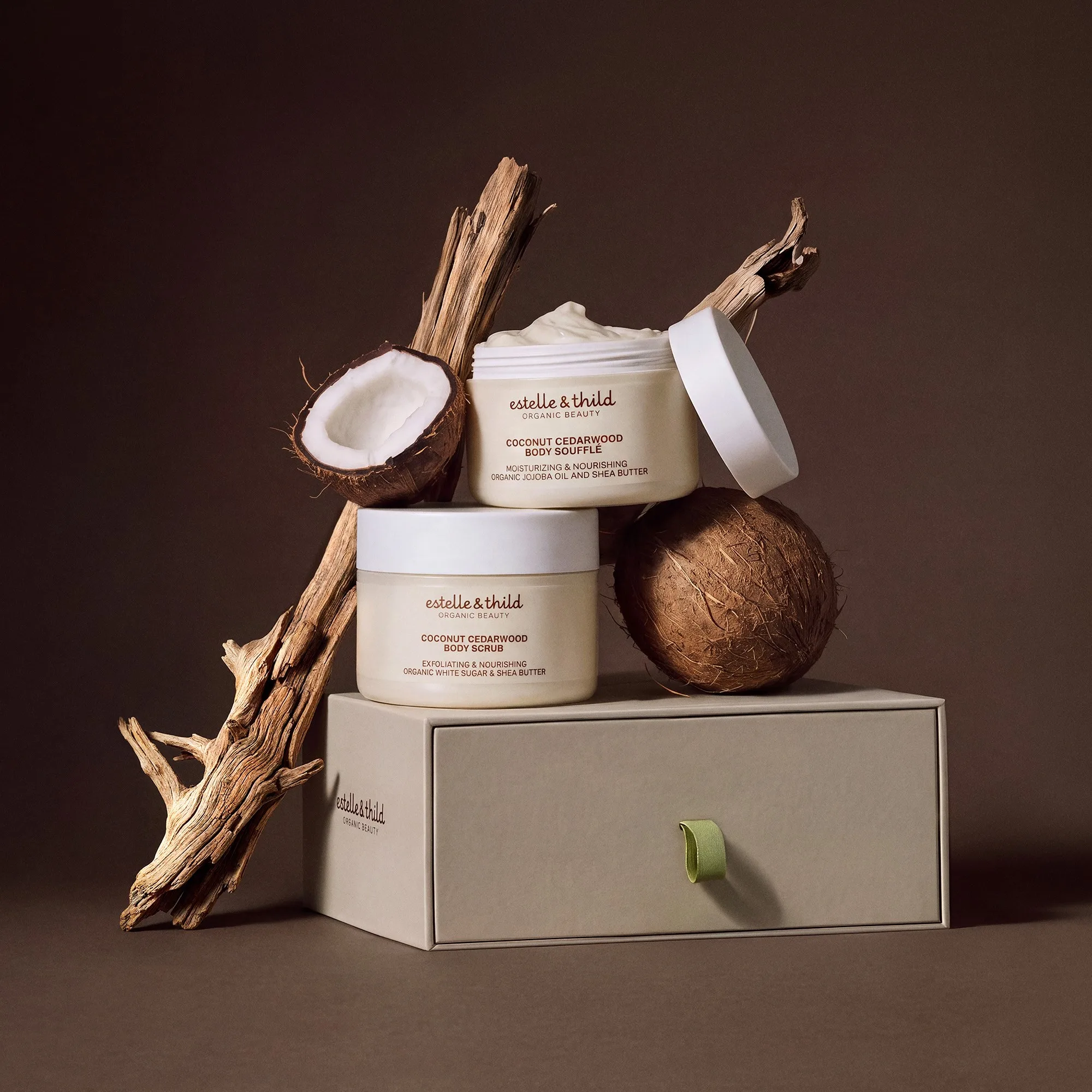 Estelle&Thild Organic Beauty Coconut Cedarwood Body Care Gift Set