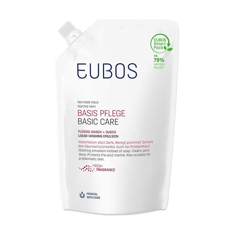 EUBOS BASISPFLEGE FLÜSSIG WASCH+DUSCH WASCHLOTION Nachfüllbeutel 400 ml Flüssigkeit