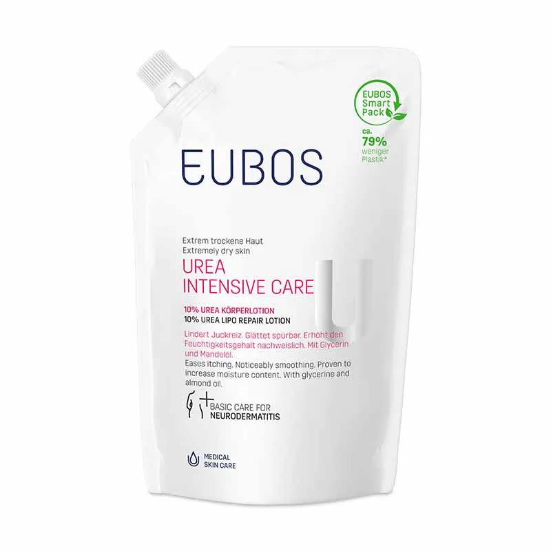 Eubos Dry Skin Urea 10% Fugtgivende kropslotion til tør og kløende hud Genopfyldning 400 ml