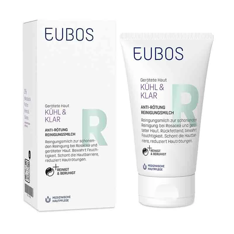 EUBOS KÜHL & KLAR Anti-Rötung Reinigungsmilch 150 ml Milch