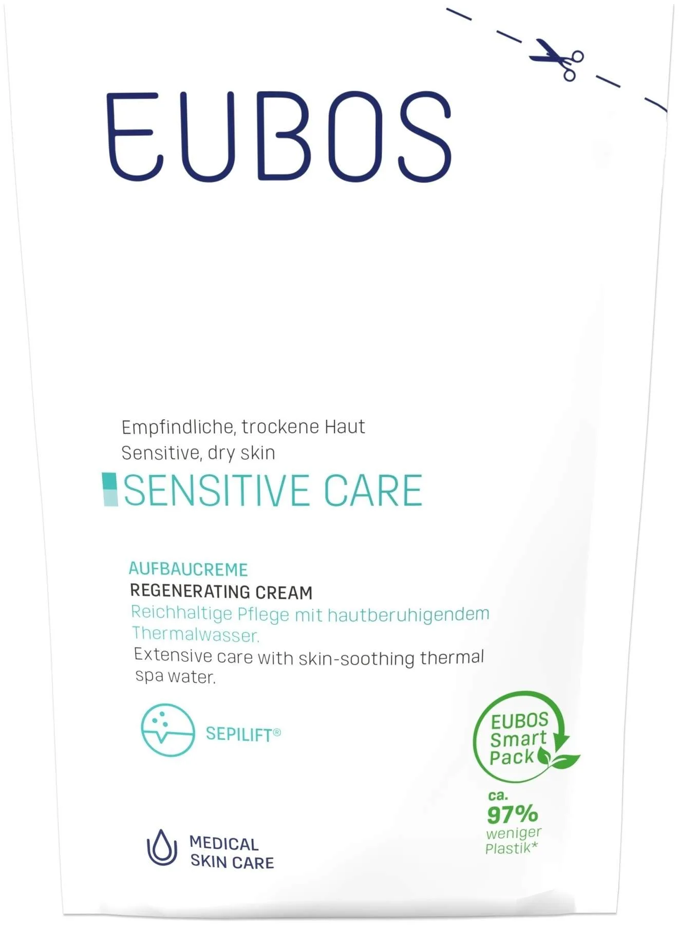 Eubos Sensitive Aufbaucreme Nachfüllbeutel 50 ml - Beruhigt irritierte Haut