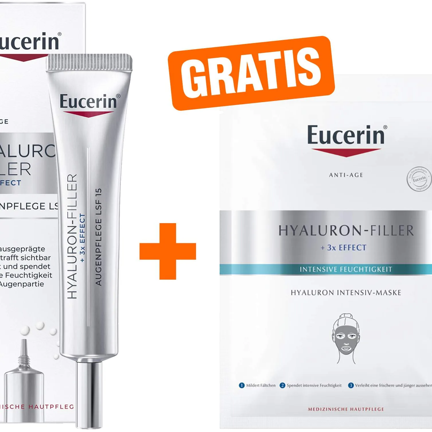 Eucerin Anti Age Hyaluron Filler Augenpflege 15 ml + gratis Anti Age Hyaluron Filler Intensiv Maske