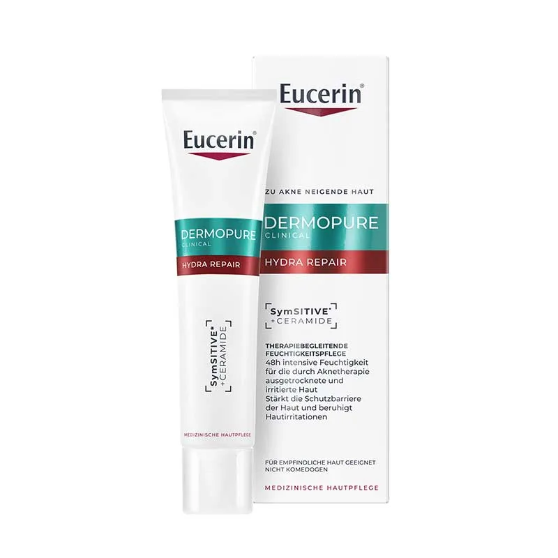 Eucerin DermoPure Clinical Hydra Repair uudistava voide rasvoittuvalle, akneen taipuvaiselle iholle 40 ml
